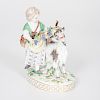 Meissen Figural Group, Girl and Goat