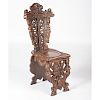 Continental Carved Side Chair