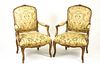 Pair of French Louis XV Style Painted Fauteuils