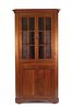 20th C. American Stained Wood Corner Cabinet
