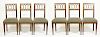 Set of 6 English Regency Style Dining Chairs