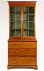 19th C. Portuguese Pine Bibliotheque w/3 Drawers