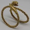 JEWELRY. Italian 18kt Gold Snake Form Bracelet.