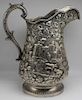 SILVER. S.Kirk & Son Coin Silver Pitcher.