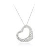 Elsa Peretti Tiffany & Co. Diamond Platinum Heart Pendant Necklace, Spain