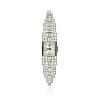 Patek Philippe Art Deco Platinum Diamond and Emerald Dress Watch, French