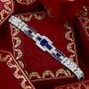 Cartier Art Deco Platinum Sapphire and Diamond Bracelet