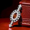 Cartier Art Deco Citrine Diamond and Onyx Pin