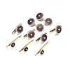 Antique Pearl and Black Mother of Pearl Tuxedo Cufflink and Button Set