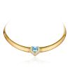 A Blue Topaz and Diamond Necklace, Italian
