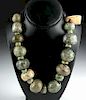 West Mexican Jadeite, Greenstone, & Shell Necklace