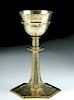Mid-20th C. British Anglican Gilded Silver Chalice