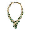18K Gold 85.0ct. Woodland Emerald Necklace
