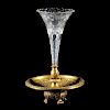 19th Century Gilt Bronze and Glass Epergne