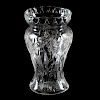 19th C. Webb Style Engraved Bulbous Glass Vase