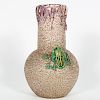 Moser Style Overshot Glass Vase w/ Frog