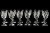 12 Hawkes Cut Glass Goblets "China Aster", Marked