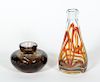 Dominick Labino, Two Mid Century Art Glass Vases