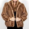 CM Furs, Ladies Short Light Brown Mink Fur Coat
