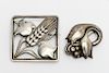 Group, Two Georg Jensen Sterling Brooches
