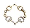 Gucci 18k Horsebit Diamond Chain Bracelet
