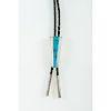 Navajo Sterling Silver and Turquoise Bolo Tie