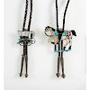 Zuni Channel Inlay Western Themed Bolo Ties