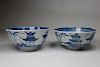 Chinese Canton Pattern Blue/White Bowls