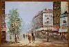 Signed, 20th C. Impressionist Paris Street Scene
