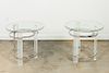 Pair of Charles Hollis Jones Style Lucite Tables