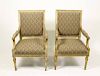 Pair of French Louis XVI Style Giltwood Fauteuils