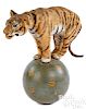 Roullet & Decamps clockwork tiger on a ball nodder