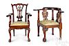 Two child's Chippendale chairs