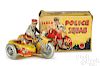 Marx tin lithograph wind-up Police Squad motorcycle