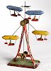 Dirigible painted tin Ferris wheel steam toy