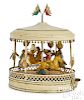 German painted tin carousel steam toy accessory