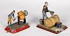 Two workmen with barrels steam toy accessories