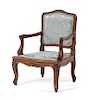 A Louis XV Style Child's Fauteuil Height 23 1/2 inches.