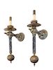 A Pair of Continental Brass Carriage Lanterns Height 24 inches.