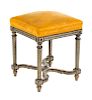 A Continental Painted Stool Height 21 x width 16 x depth 16 inches.