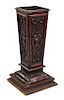 * A Victorian Carved Pedestal Height 38 1/2 x width 18 5/8 x depth 18 3/4 inches.