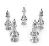 A Set of Four American Silver Casters, Unknown Maker, 20th Century, each of baluster form, together with a similarly decorated u