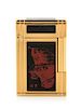 An S.T. Dupont 1998: Year of the Tiger Limited Edition Line 2 Lacquered Pocket Lighter Height 2 1/2 inches.