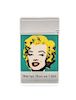 An S.T. Dupont Andy Warhol: Marilyn Monroe, 1964 Limited Edition Line 2 Platinum and Lacquered Pocket Lighter Height 2 1/2 inche