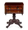 An American Empire Mahogany Work Table Height 29 x width 22 1/2 x depth 15 1/2 inches.