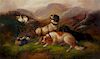 John Gifford, (British, 19th Century), Hunting Dogs in a Highland Landscape