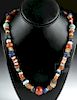 Roman Glass, Faience, Shell, and Stone Necklace