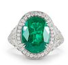 18K White Gold 4.85ct. Emerald & Diamond Ring