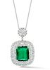 18k Gold 15.3ct Emerald & 3.9ct Diamond Pendant