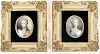 Two Miniature Portraits on Ivory of Ladies, Signed